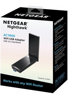 NETGEAR WiFi-адаптер A7000 Nighthawk AC1900, USB 3.0, зовнішн. ант.