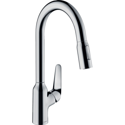 Hansgrohe Змішувач для кухні Focus M42, довж.виливу - 224мм, витяжний, 1важіль, KM220, хром