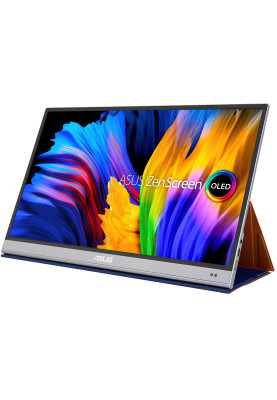 ASUS Монітор портативний 15.6" ZenScreen MQ16AH mHDMI, 2xUSB-C, OLED, 1ms, DCI-P3 100%, HDR10, Cover