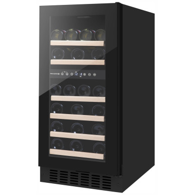 Philco Холодильник для вина, 86 х 38 х 57, холод.відд.-85л, зон - 2, бут-32, диспл, підсвітка, чорний
