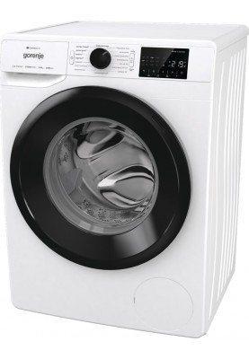 Gorenje Пральна машина фронтальна, 8кг, 1400, A+++, 55см, дисплей, інвертор, пара, Wi-Fi, білий