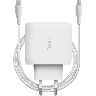 Trust Зарядне пристрій мережевий Maxo 65Вт, USB-C PD, білий