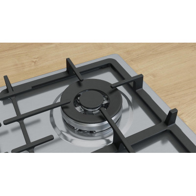 Bosch Варильна поверхня газова, 60см, чугун, WOK, нерж