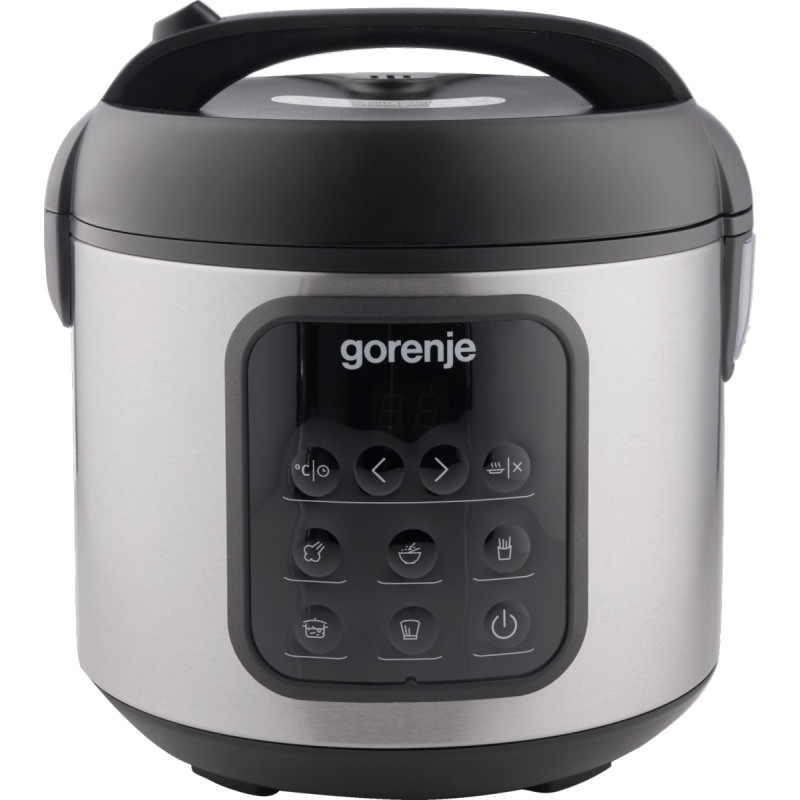 Gorenje Мультиварка, 476Вт, мини, чаша-2л, електронне керув., 5 програм, метал/пластик, чорний