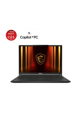 MSI Ноутбук Stealth A16 AI+ A3XWJG-084XUAC 16" QHD+ 240Hz OLED, Ryzen AI 9 HX 370_12C_24T, 32GB, F1TB, NVD5090-24, DOS, чорний
