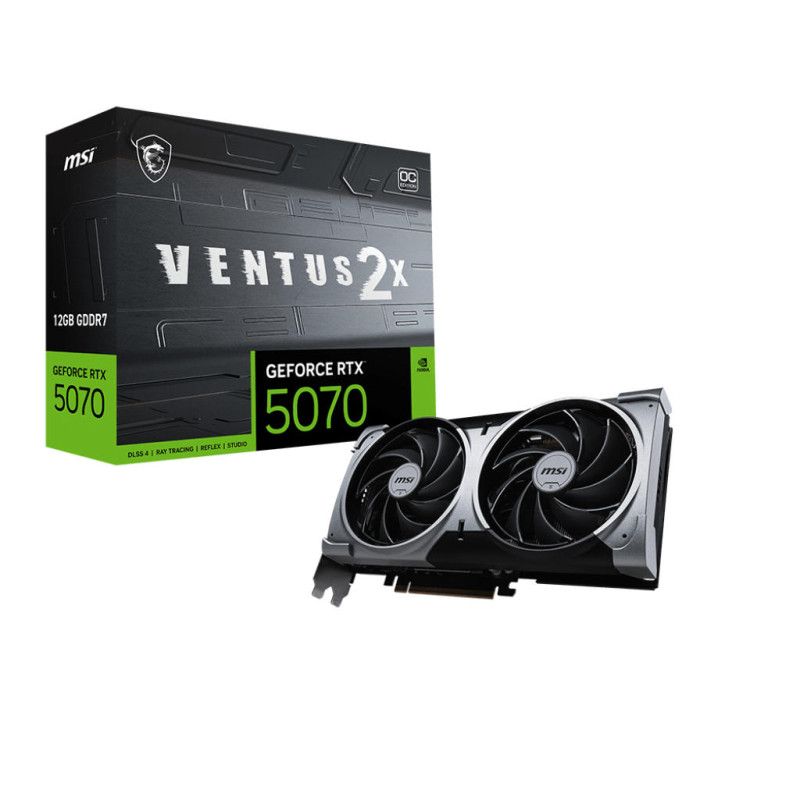 MSI Відеокарта GeForce RTX 5070 12GB GDDR7 VENTUS 2X OC