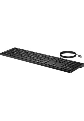 HP Клавіатура мембранна НР 320K, 109key, USB-A, EN/UK, чорний