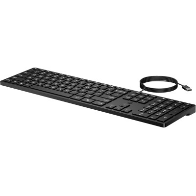 HP Клавіатура мембранна НР 320K, 109key, USB-A, EN/UK, чорний
