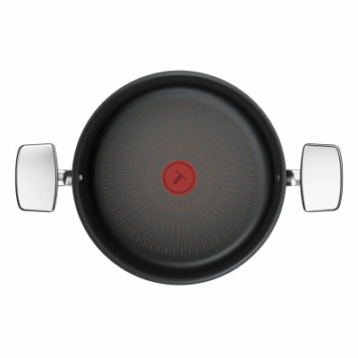 Tefal Кастрюля Tefal Excellence+, з кришкою, 24см, алюміній, скло, бакеліт, чорний