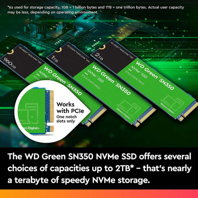 WD Накопичувач SSD M.2 2TB PCIe 3.0 Green SN350