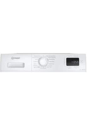 Indesit Пральна машина фронтальна, 6кг, 1200, A+++, 44.6см, дисплей, пара, інвертор, люк чорний, білий