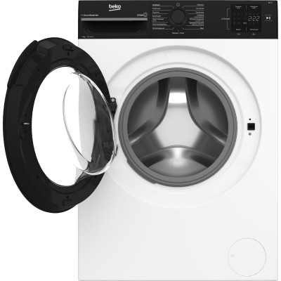 Beko Пральна машина Beko фронтальна, 6кг, 1200, B, 45см, дисплей, інвертор, пара, білий Beko Пральна машина Beko фронтальна, 6кг, 1200, B, 45см, дисплей, інвертор, пара, білий