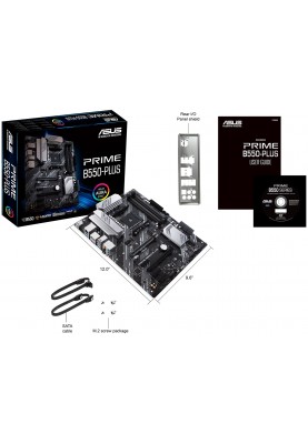 ASUS Материнcька плата PRIME B550-PLUS sAM4 B550 4xDDR4 M.2 HDMI DP ATX