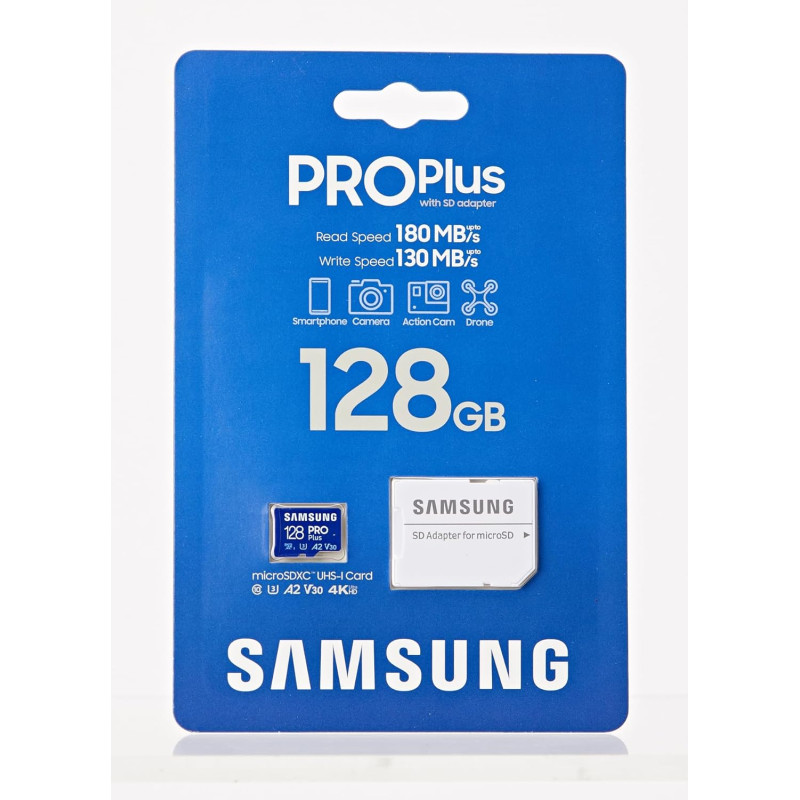 Samsung Карта пам'яті microSDXC 128GB C10 UHS-I R180MB/s PRO Plus