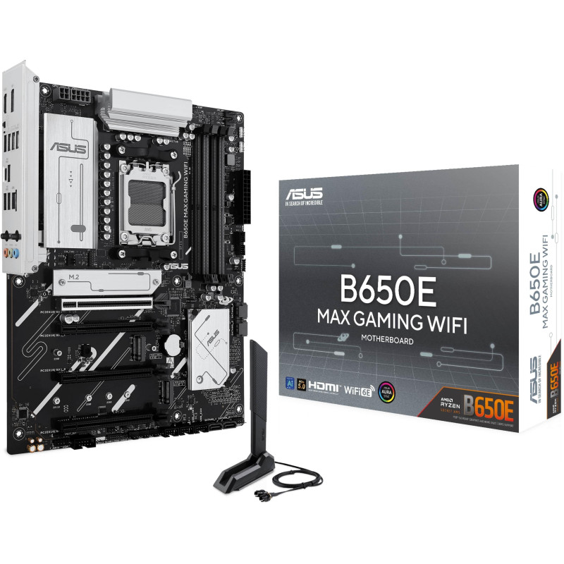 ASUS Материнcька плата B650E MAX GAMING WIFI sAM5 B650 4xDDR5 M.2 HDMI DP ATX