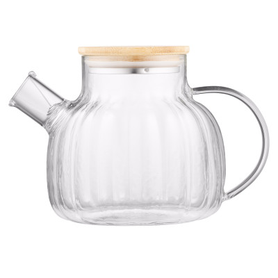 ARDESTO Заварник Iceberg 1000мл, боросилікатне скло, бамбук, прозорий