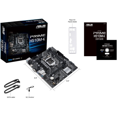 ASUS Материнcька плата PRIME H510M-K s1200 H510 2xDDR4 M.2 HDMI D-Sub mATX
