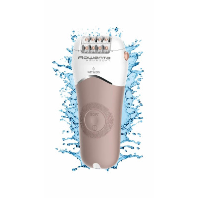 Rowenta Епілятор Aquasoft Wet&Dry пінцетний, акумуляторний , пінцет.-24, волог.+сух., насадок-4, пудровий Rowenta Епілятор Aquasoft Wet&Dry пінцетний, акумуляторний , пінцет.-24, волог.+сух., насадок-4, пудровий