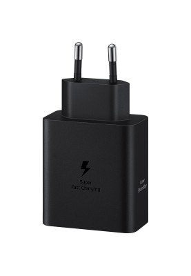 Samsung Зарядне пристрій мережевий 50Вт 2xUSB-С, кабель USB-C > USB-C, 1.8м, чорний