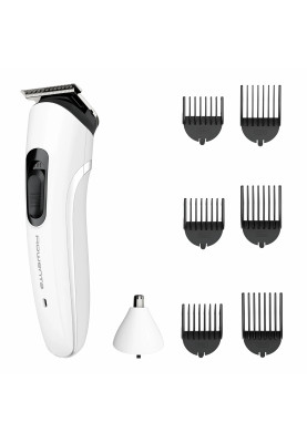 Rowenta Тример Trim&Style, для бороди, носа, вусів та голови, мережа+акум., насадок-7, сталь, білий