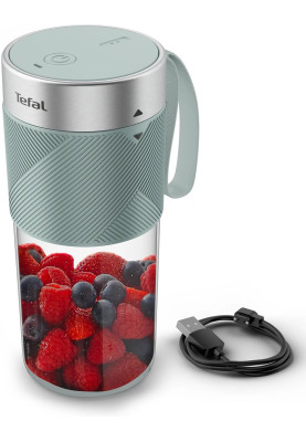 Tefal Блендер Lightmix портативний для смузі, чаша-300мл, USB, тритан, зелений