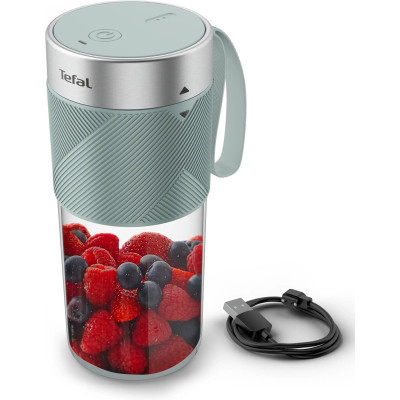Tefal Блендер Lightmix портативний для смузі, чаша-300мл, USB, тритан, зелений
