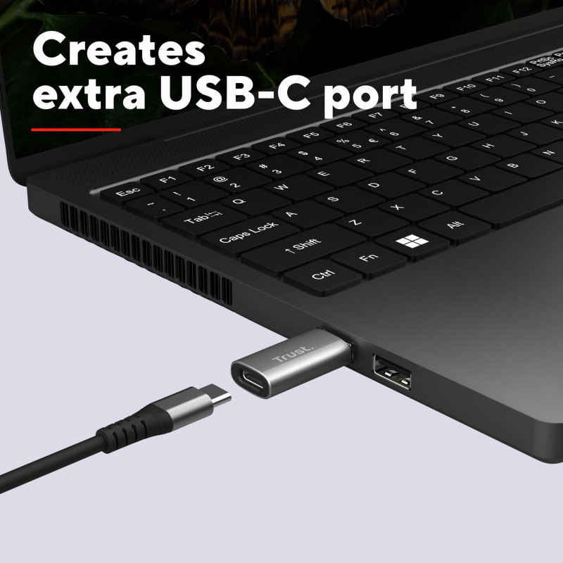Trust Адаптер Calyx USB-C > USBA3.2, 2шт, чорний