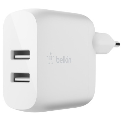 Belkin Зарядний пристрій мережевий 24Вт 2хUSB-A, білий