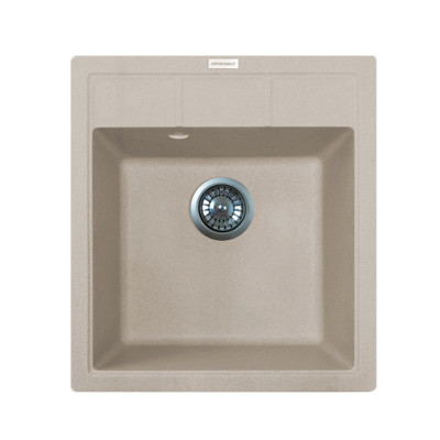 Adamant Мийка кухонна Brick, штучний камінь, квадрат, без крил, 460x515x200мм, чаша - 1, врізна, Avena