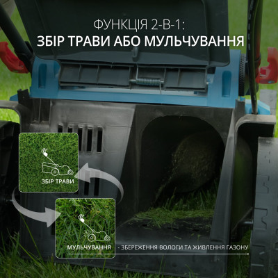 Könner & Söhnen Набір із двох акумуляторних інструментів KS 33LM-BCT20V-SET 20В газонокосарка KS 33LM-20V та тример садовий KS BCT-20V акб 1х4А·год ЗП 17.3кг