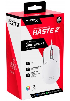 HyperX Миша Pulsefire Haste 2 USB, White