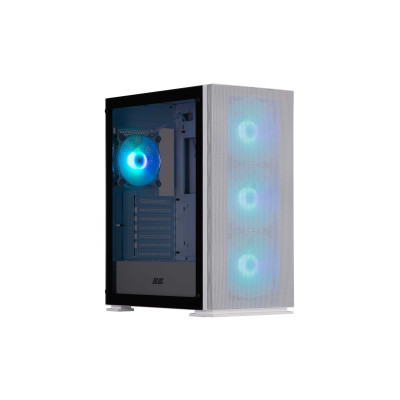 2E Gaming Корпус Virtus Neo G3301NW без БЖ 2xUSB3.0, 1xUSB2.0, 3x140мм ARGB, 1x120мм ARGB, VGA 340мм, LCS ready, контролер з пультом, TG Side Panel, ATX, білий
