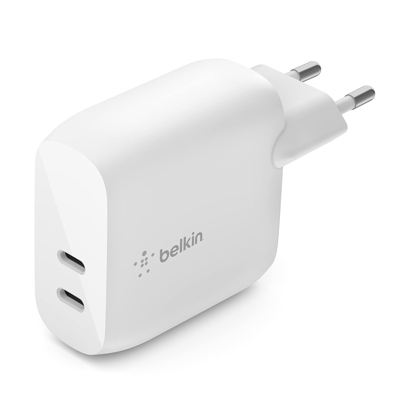 Belkin Зарядний пристрій мережевий 40Вт 2хUSB-С PD, білий