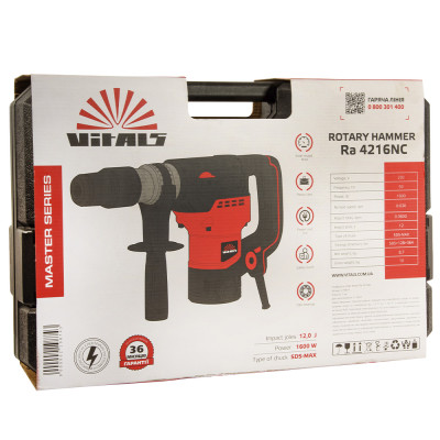 Vitals Перфоратор Master Ra 4216NC SDS-max 1600Вт 12Дж кейс 8.7кг