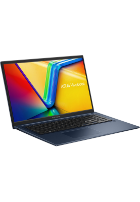 ASUS Ноутбук Vivobook 17 X1704ZA-AU375 15.6" FHD IPS, Intel i7-1255U, 16GB, F1TB, UMA, noOS, Блакитний