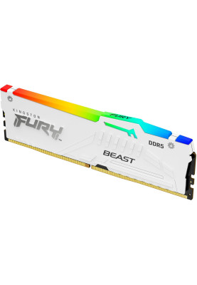 Kingston Пам'ять ПК DDR5 16GB 5600 FURY Beast RGB EXPO Білий