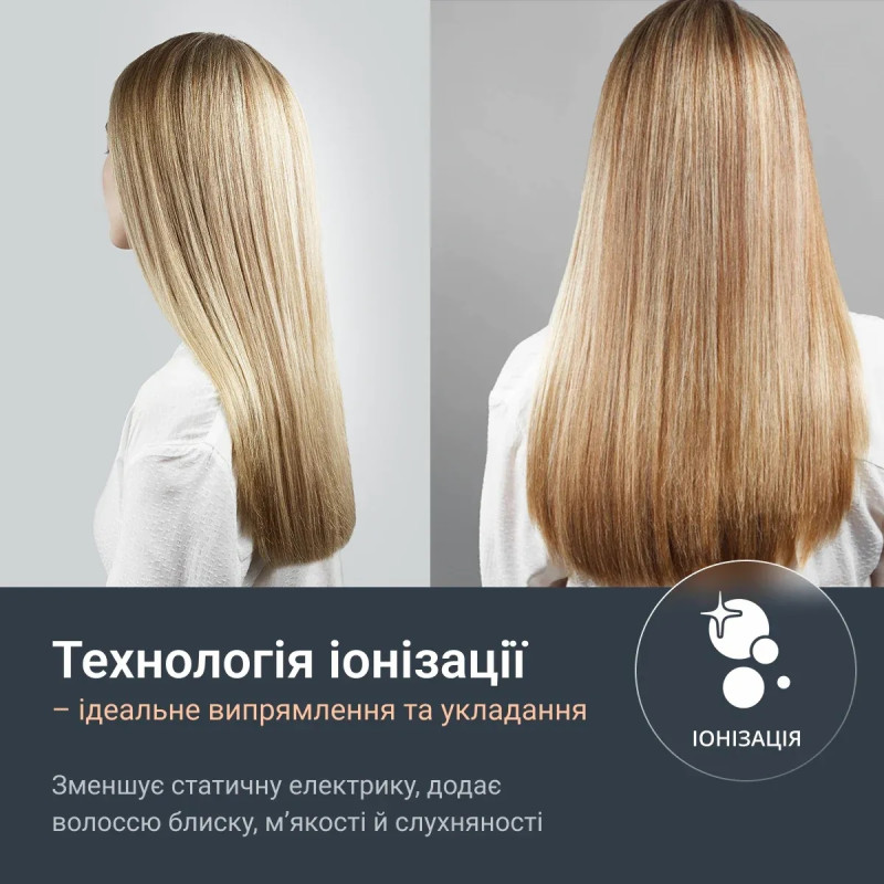 Rowenta Випрямляч Thermoglide, темп.режимів-5, 150-230С, іонізація, титан, світло-зелений