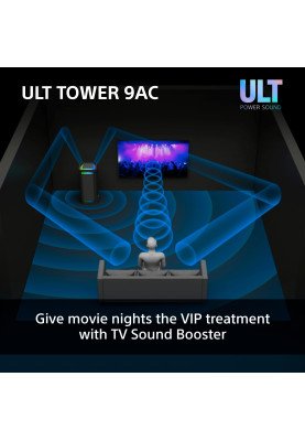 Sony Акустична система ULT TOWER 9AC 2.0, BT 5.3, LED, Party Connect, SBC, AAC, LDAC