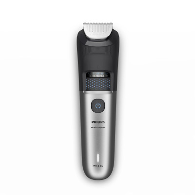 Philips Тример Philips Series 7000, для бороди і вусів, акум., сталь, чорно-сріблястий