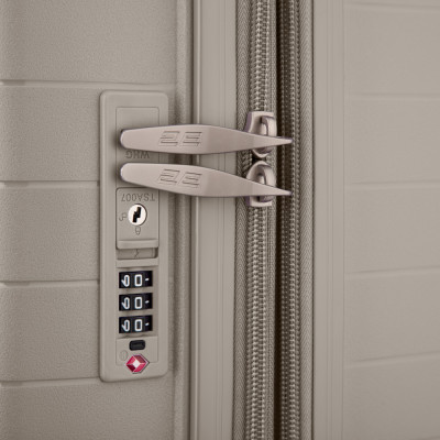 2E Валіза, Aero, поліпропілен, мала, 35/44 л, TSA, 4 колеса, EXP, сіро-коричневий