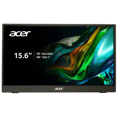 Acer Монітор портативний 15.6W" PM161QBBMIUUX miniHDMI, 2xUSB-C, MM, IPS, 4ms