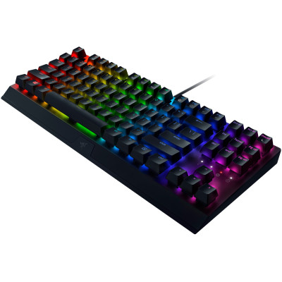 Razer Клавіатура механічна BlackWidow V3 TKL 87key, Green Switch, USB-A, EN/RU, RGB, чорний