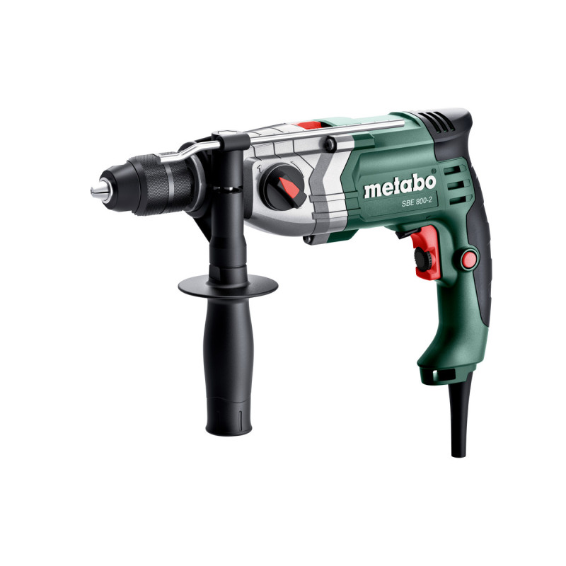 Metabo Дриль ударний SBE 800-2 800Вт ШЗП 1.5-13мм 0-1200·0-3200об·хв 2.3кг
