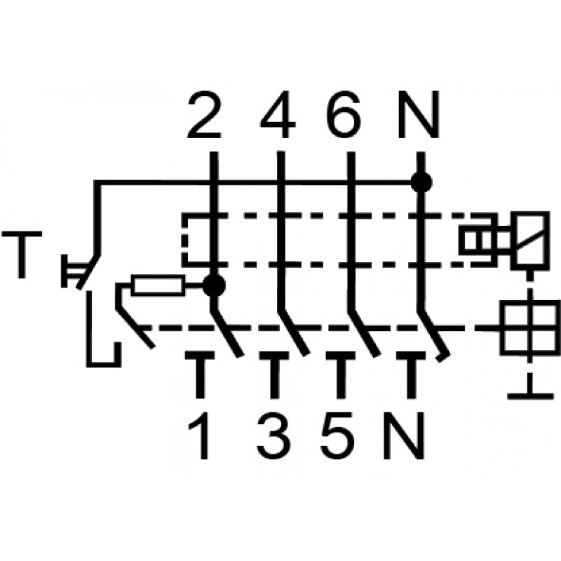 ETI Реле диференціальне  (УЗО) 4р EFI-P4 40/0.3 тип AC (10kA)