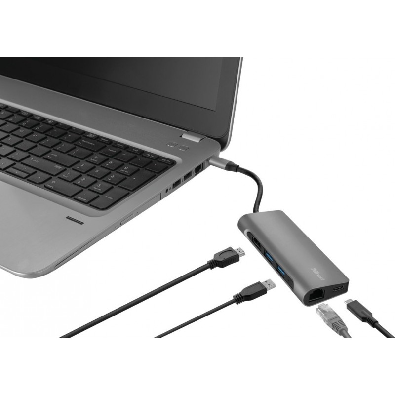 Trust USB-хаб DALYX 7-IN-1 USB-C ALUMINIUM