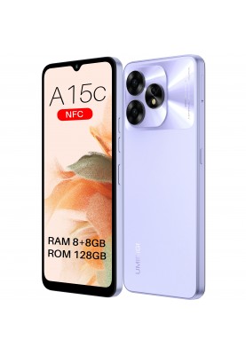 UMIDIGI Смартфон A15C (MP34) 6.7" 8/128ГБ, 2SIM, 5000мА·год, фіолетовий