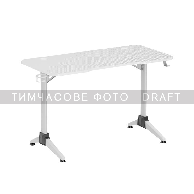 2E Стіл комп'ютерний OTOROSHI, 120х60x75см, біло-сірий