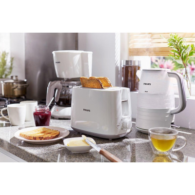 Philips Тостер Daily Collection, 830Вт, пластик, білий