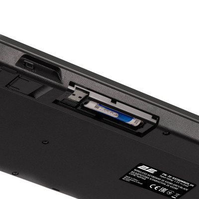 2E Клавіатура мембранна KS280 120key, WL/BT, EN/UK, silent, чорно-сіра 2E Клавіатура мембранна KS280 120key, WL/BT, EN/UK, silent, чорно-сіра