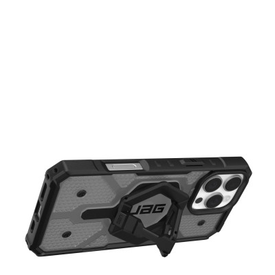 UAG Чохол+магнітне кільце-тримач для iPhone 16 Pro Max, Pathfinder Clear Magsafe, Ash/Black Stand